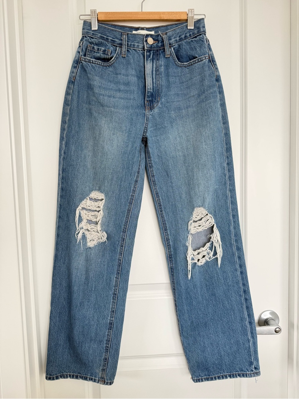 OAK + FORT | Distressed Straight-Leg Jeans - Size 26
